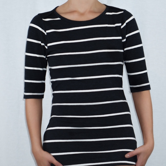 Navy blue and white stripped top - Picture 1 of 1
